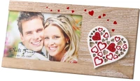Statovac 706515 Képkeret  woody fa 10 x 15 cm asztali, fekvő heart in heart kép
