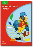 Stepa 230210108 Színes papír, a4 , öntapadó, 8 lap, vegyes színek kép