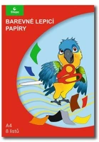 Stepa COR_ST230210108 Színes papír, a4 , öntapadó, 8 lap, vegyes színek kép