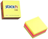 Stickn 03.00461 Öntapadós jegyzettömb stick`n 76x76mm neon mix 400 lap kép