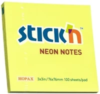 Stickn 03.00470 Öntapadós jegyzettömb stick`n 76x76mm sárga 100 lap kép