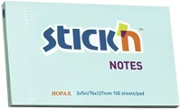 Stickn 03.00476 Öntapadós jegyzettömb stick`n 76x127mm pasztell kék 100 lap kép