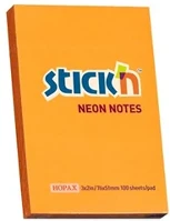 Stickn 03.00478 Öntapadós jegyzettömb stick`n 76x51mm neon narancs 100 lap kép