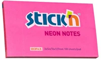 Stickn 21169 Öntapadó jegyzettömb stick'n 76x127mm neon pink 100 lap