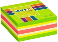 Stickn 21534 Stick'n 51x51mm 250 lap neon green mix öntapadó kockatömb kép