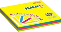 Stickn 21571 Stick'n magic pad 76x76mm 100 lap neon mix öntapadó jegyzettömb kép