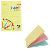 Stickn 21579 öntapadó jegyzettömb, vonalas, 50x101 mm, 3x90 lap, stick n 