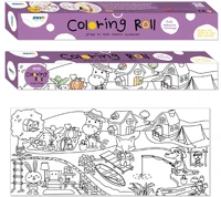 Stickn 29006 Színezhető tekercs stick'n 31x355 cm vidám falu kép