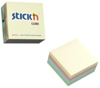 Stickn COR_SN21013 Öntapadó kockatömb, 76x76mm, 400 lap, pasztell szivárvány kép