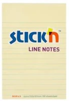 Stickn COR_SN21056 Öntapadó jegyzettömb, vonalas, 152x101 mm, 100 lap, pasztellsárga kép