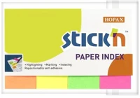 Stickn COR_SN21205 Jelölőcímke, papír, 4x50 lap, 50x20 mm, neon színek kép