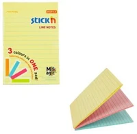 Stickn COR_SN21579 öntapadó jegyzettömb, vonalas, 50x101 mm, 3x90 lap, stick n 