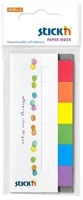 Stickn COR_SN21598 Jelölőcímke, papír, 7x30 lap, 45x15 mm, szivárvány színek kép