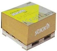 Stickn COR_SN21816 Öntapadó jegyzettömb, 76x76 mm, 400 lap, mini raklap,  