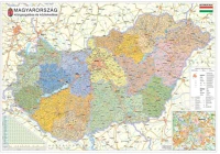 Stiefel 8791777T falitérkép, 70x100 cm, fémkeret, tűzhető, magyarország közigazgatási kép
