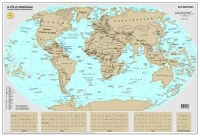 Stiefel COR_VTSKF Kaparós világtérkép, 84x57 cm, a föld országai, arany bevonat kép