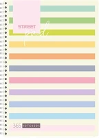 Street 01.02958 Spirálfüzet kockás  pad a/4 100 lapos világos csíkos kép