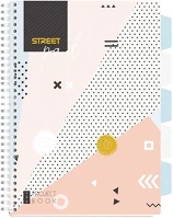 Street 01.02969 Spirálfüzet vonalas  pad a/4 100 lapos regiszteres színes mintás kép