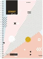 Street 01.02973 Spirálfüzet vonalas  pad a/4 100 lapos színes mintás kép