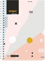 Street 01.02975 Spirálfüzet vonalas  pad a/5 100 lapos színes mintás kép