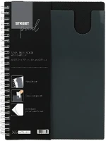 Street 01.04291 Spirálfüzet kockás  pad a/4 80 lapos fekete kép
