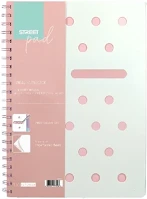 Street 01.0429634 Spirálfüzet vonalas  pad a/5 100 lapos pasztell rózsaszín kép