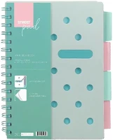 Street 01.0430205 Spirálfüzet vonalas  pad a/5 100 lapos regiszteres pasztell zöld kép