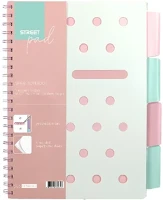 Street 01.0430234 Spirálfüzet vonalas  pad a/5 100 lapos regiszteres pasztell rózsaszín kép