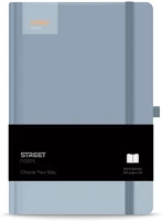 Street 01.08194 Notesz vonalas  casual a/5 96 lapos gumis keményfedelű kék kép