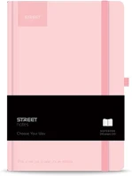 Street 01.08198 Notesz vonalas  casual a/5 96 lapos gumis keményfedelű pasztell rózsaszín kép