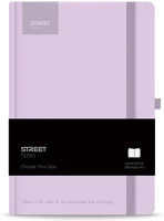 Street 01.08199 Notesz vonalas  casual a/5 96 lapos gumis keményfedelű pasztell lila kép