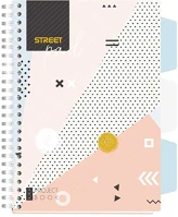 Street 67156 Spirálfüzet pad regiszteres a/5 kockás 100 lapos színes mintás kép