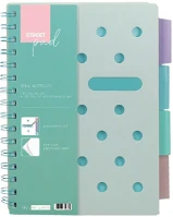 Street 67195 Spirálfüzet pad regiszteres a/4 kockás 100 lapos pasztell zöld kép