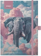 Street 778132 Notesz vonalas animals edition elephant a/5 96 lapos gumis keményfedelű kép