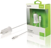 Sweex CH-008WH Autós töltő 2.4 a micro usb fehér kép