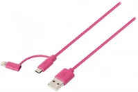 Sweex SMCA0321-09 2 az 1-ben Szinkron és Töltő Kábel USB A Dugó - Micro B Dugasz 1.00 m kép