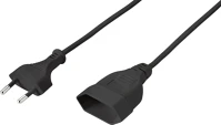 Sygonix SY-5044230 Áram hosszabbítókábel fekete, 0.20m kép
