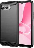 T phone MC25807 Telefontok  3 5g - carbon fiber - fekete szilikon hátlap tok kép