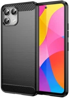 T phone MC25808 Telefontok  3 pro 5g - carbon fiber - fekete szilikon hátlap tok kép
