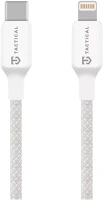 Tactical USB-C-LIGHTNING Stitch thread usb-c-lightning töltő- és adatkábel, szilikon, 2m, fehér kép