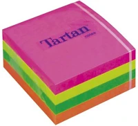 Tartan COR_LPT7676CN Öntapadó jegyzettömb, 76x76 mm, 400 lap, vegyes neon színek kép