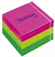 Tartan COR_LPT7676N Öntapadó jegyzettömb, 76x76 mm, 100 lap, 6 tömb/cs, vegyes neon színek kép