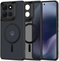 Tech-protect FD5906302318469 magmat - magsafe kompatibilis áttetsző műanyag hátlap tok, fekete kép