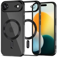 Tech-protect FD5906302319664 magflex - magsafe kompatibilis átlátszó hátlap tok, fekete szilikon kép