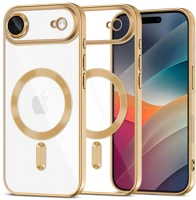 Tech-protect FD5906302319701 magflex - magsafe kompatibilis átlátszó hátlap tok, arany szilikon kép