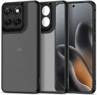 Tech-protect FD5906302322763 magmat - matt fekete műanyag hátlap tok, szilikon kerettel kép