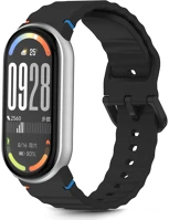 Tech-protect FD5906302332083 Xiaomi smart band 8 / 9 / 10 / nfc -  sport - fekete szilikon szíj kép