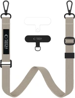 Tech-protect FD5906302370993 c6s crossbody - univerzális tokba helyezhető nyak- és csuklópánt - bézs kép