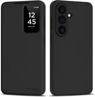 Tech-protect FD5906302392124 Telefontok samsung galaxy a57 5g -  smart wallet - fekete bőr könyvtok﻿ kép
