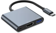 Tech-protect FD9490713935248 V1 adapter - hub adapter 3in1 usb / type-c (usb-c) / hdmi portokkal kép